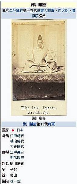 明治維新後，「最後的將軍」德川慶喜/司馬遼太郎《最後的將軍》
