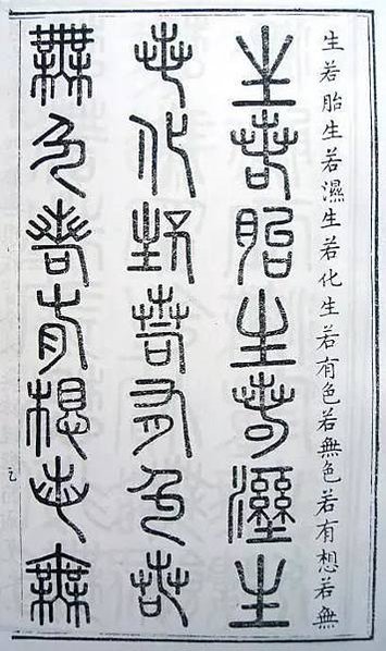 小篆者，秦始皇丞相李斯所作/小篆之後又別為八，曰鼎小篆，曰薤