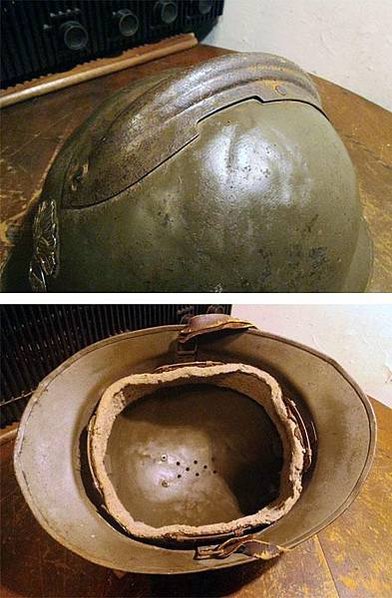 法國亞德里安鋼盔1915年/普魯士軍盔在1842年“尖頂帽”
