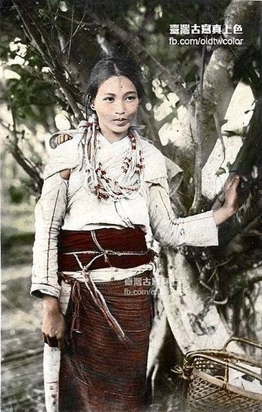 1930年陳澄波收藏的原住民女性(衣料上的紋路疑似太魯閣族在