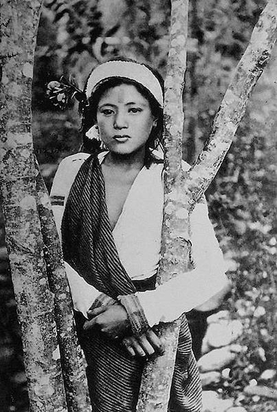 1930年陳澄波收藏的原住民女性(衣料上的紋路疑似太魯閣族在