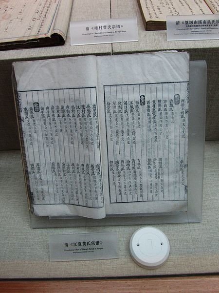 450px-Genealogical_Chart_of_Huang&apos;s_Family_in_Jiangxia_2013-04