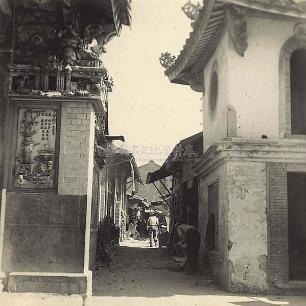 老照片/臺北明治橋旁臺灣神社鳥居/裕仁皇太子車隊行經臺灣總督