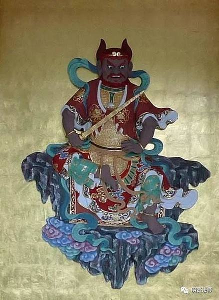 監齋菩薩（灶君）大聖緊那羅王菩薩「歌神」（歌樂神），即漢傳佛