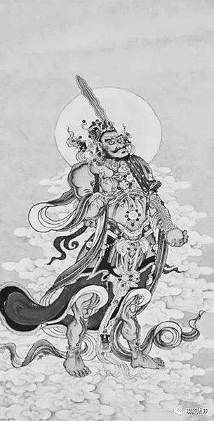 監齋菩薩（灶君）大聖緊那羅王菩薩「歌神」（歌樂神），即漢傳佛