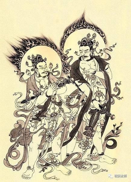 監齋菩薩（灶君）大聖緊那羅王菩薩「歌神」（歌樂神），即漢傳佛