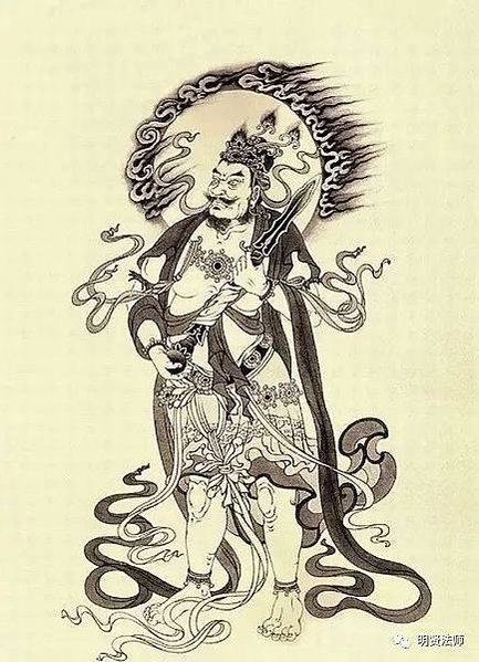 監齋菩薩（灶君）大聖緊那羅王菩薩「歌神」（歌樂神），即漢傳佛