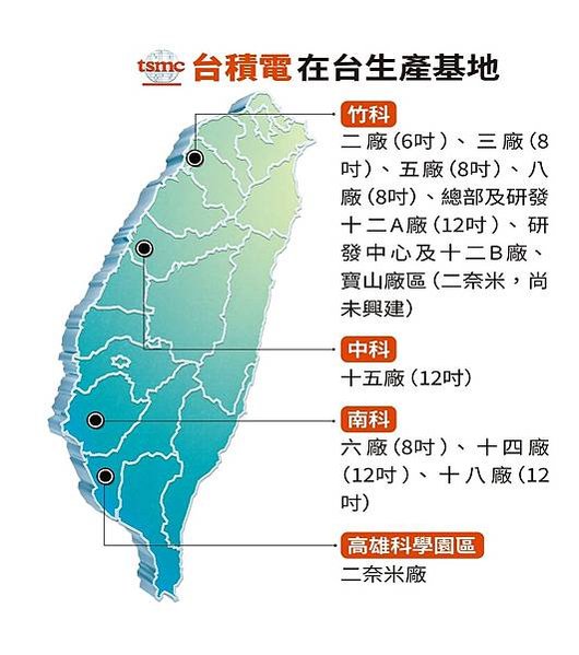 護國神山全台廠區分布-台積電在全台灣共有18個廠/近5年實價