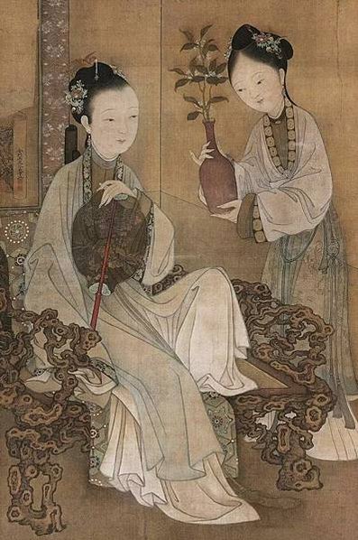 道教/神仙冊 冷枚/明·張路神仙圖冊/書堂深居圖/冷枚《萬壽