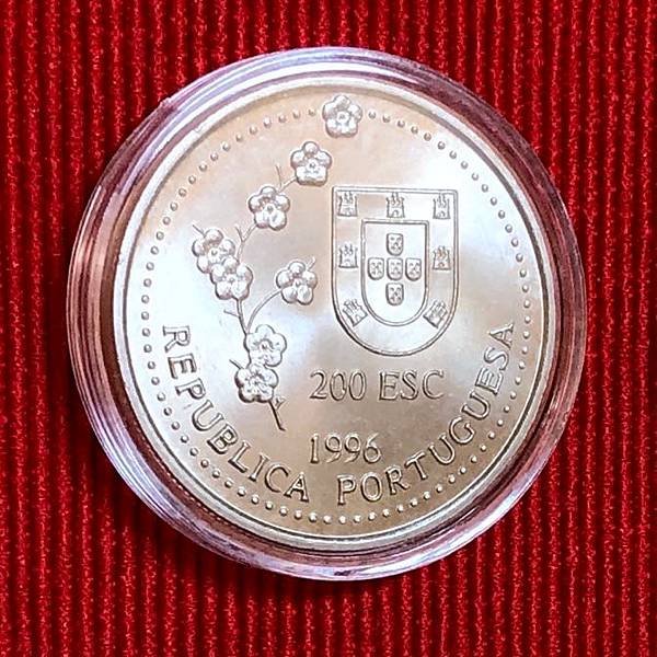 葡萄牙人1996年發行的硬幣1582年在大航海時代發現台灣硬