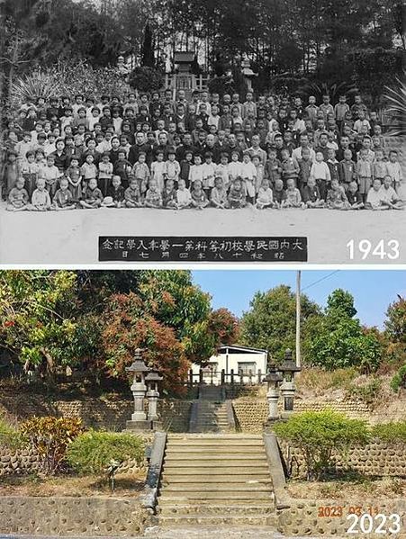 大內國小校內神社建於1938屬於「無格社」希望「一街庄一神社