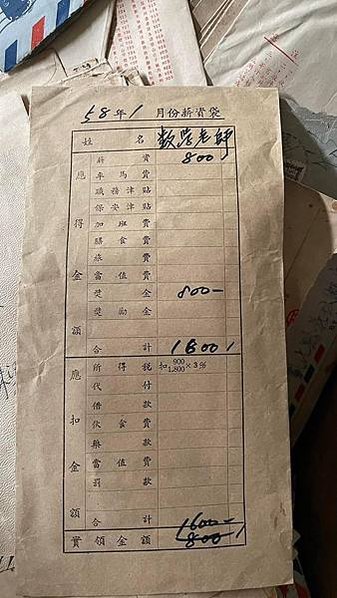 1962年教師薪水袋/「我10年前領的薪水，跟現在領的一樣！