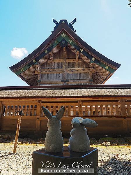 出雲大社「結良緣」聞名：求良緣必訪結緣神社-神社境內的兔子雕
