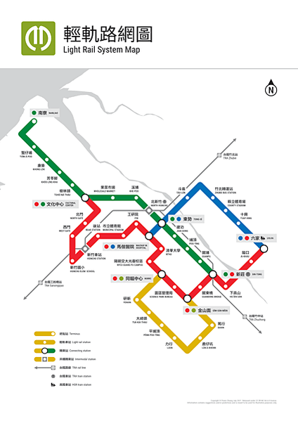 新竹輕軌紅、藍、橘、綠線市府暫定不與台鐵六家線共線-紅線：由