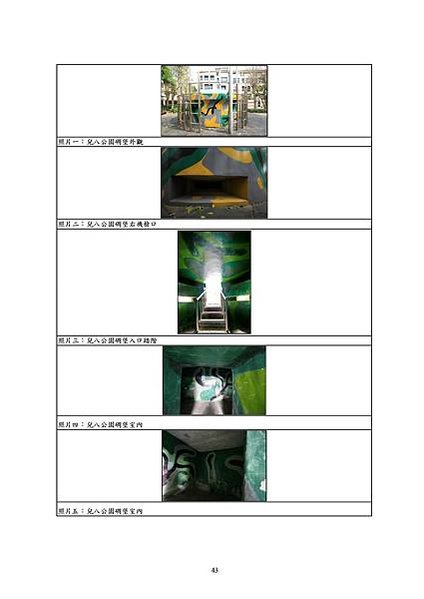 市定古蹟「康朗段防空碉堡」、「康樂段防空碉堡」及歷史建築「兒八公園碉堡」調查研究暨修復再利用計畫_11