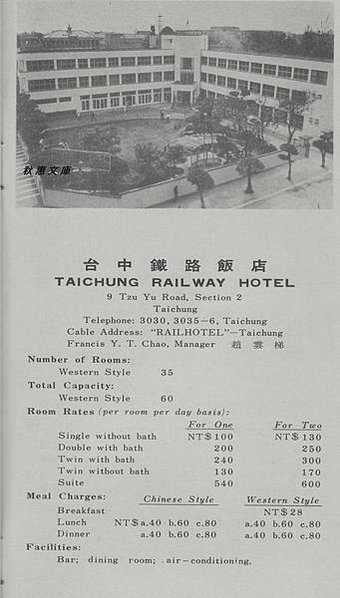 1908年,臺灣鐵道飯店/忠孝引橋下來看到的是這棟經典建築/