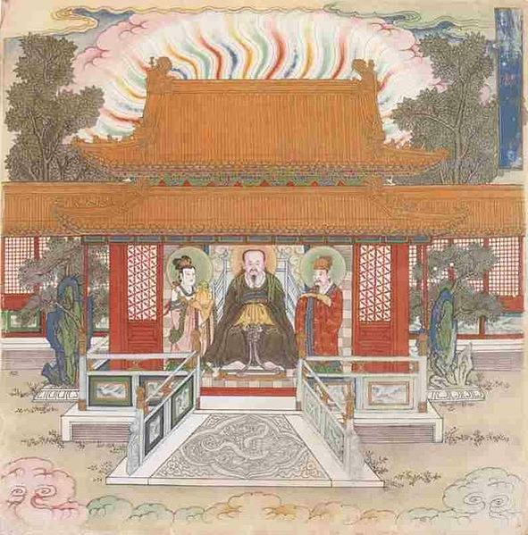 儒、佛、道的共源，是更高的大道、大法- [清]丁雲鵬繪《三教