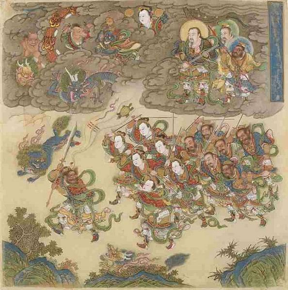 儒、佛、道的共源，是更高的大道、大法- [清]丁雲鵬繪《三教