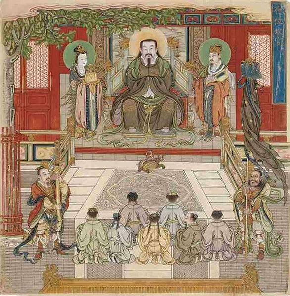 儒、佛、道的共源，是更高的大道、大法- [清]丁雲鵬繪《三教