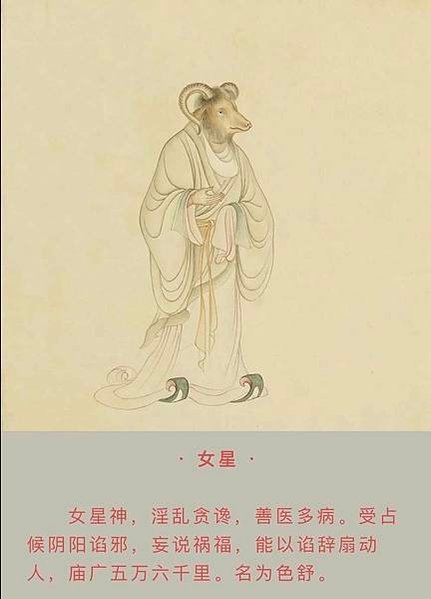 《五星二十八宿神形圖》丁觀鵬/「二十八宿」 ， 源於道教文化
