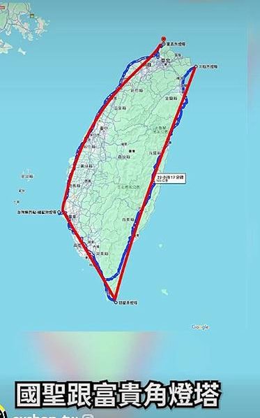 滑板/台灣環島公路距離大約1073公里（或1078公里）的最