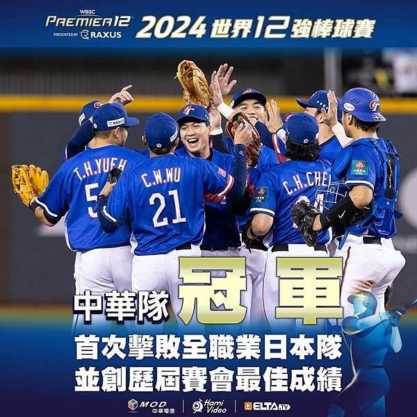 2024世界12強棒球賽中華隊冠軍-中華隊竟然完封日本隊-在
