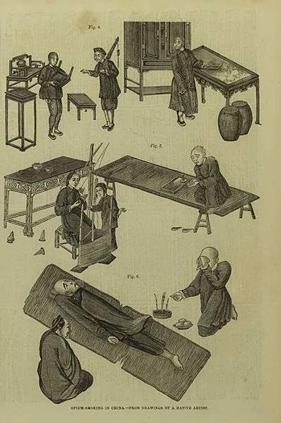 鴉片勸誡圖/當新竹宣化堂鸞法傳至頭份感化堂，再由感化堂南庄育