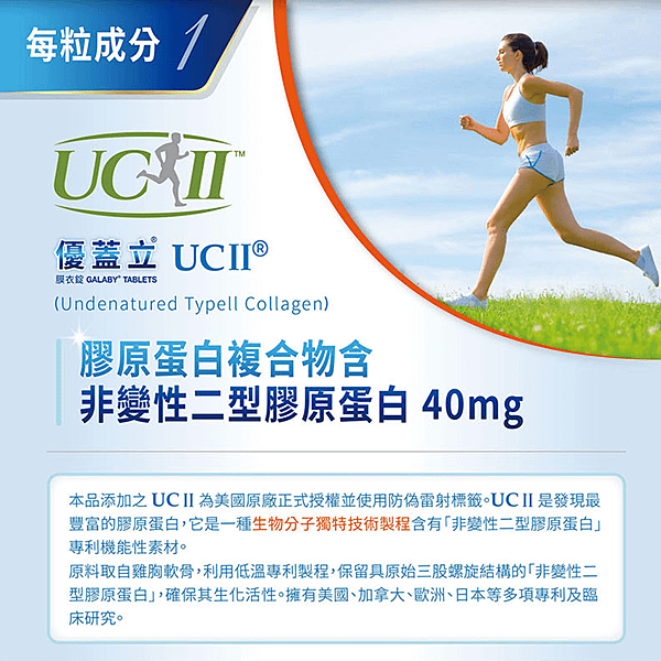 【趙順榮藥師】優蓋立UCII 膜衣錠-靈活關健UCII九合一