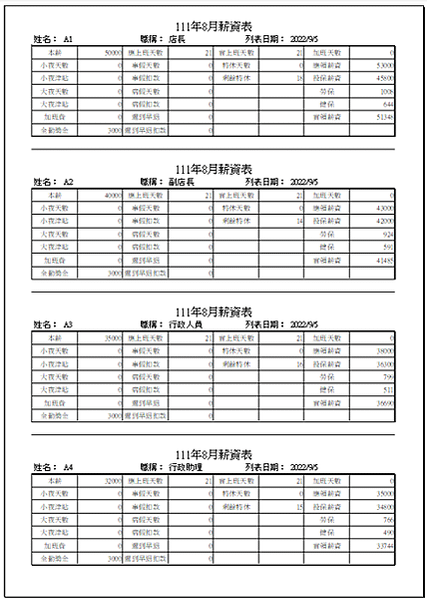 EXCEL薪資暨排班表整合2V - 薪資計算