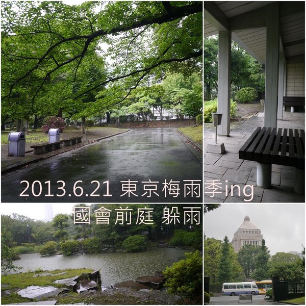 2013/6/21雨天時的國會廳前公園