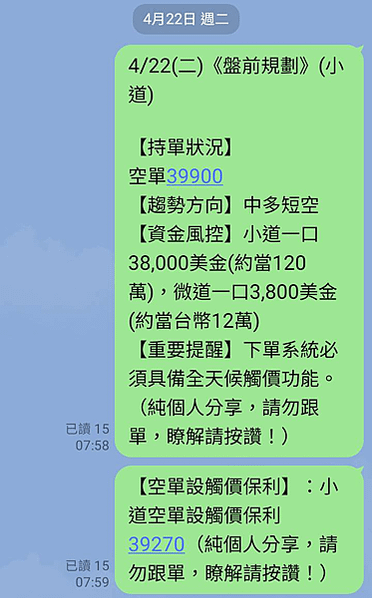 小道瓊39900市空~39270保利出場(+627點)