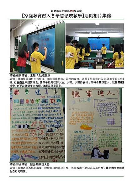 110學年度家庭教育融入各學習領域教學活動相片集錦-六年級_page-0001