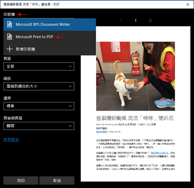 Windows 10-搜集乾淨頁面資料並儲存(PDF檔)一氣呵成