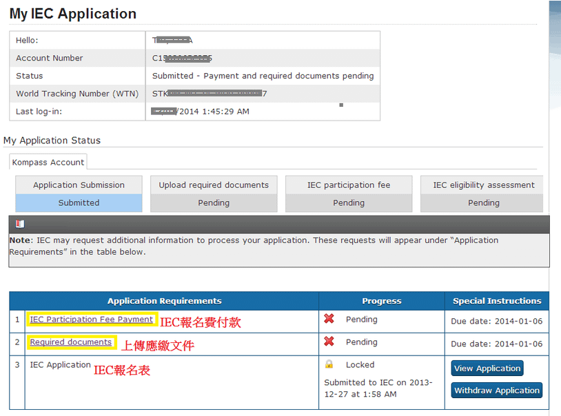 payment n required documents