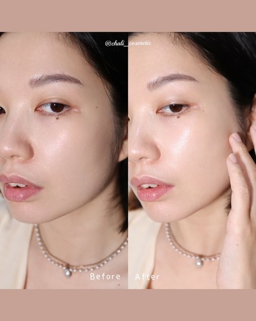 YSL妝前乳使用前膚況，鼻翼泛紅與毛孔粗大明顯