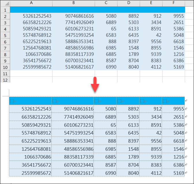 Excel-各種將資料複製到Word文件的表格中的做法