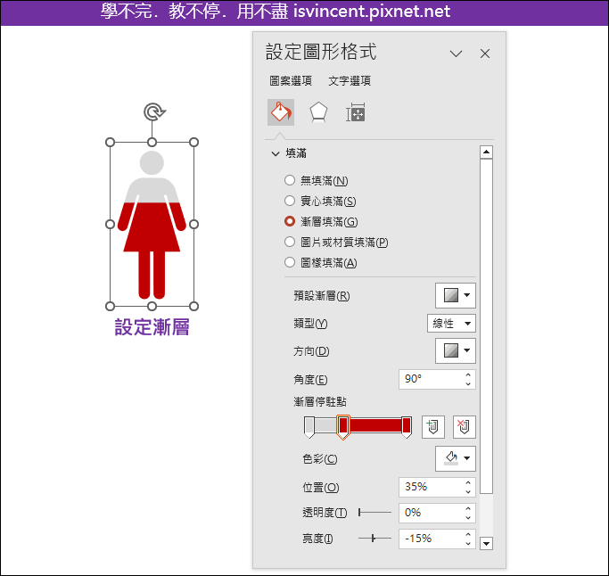 PowerPoint-如何製作在人形圖案上呈現比例的視覺化效果？