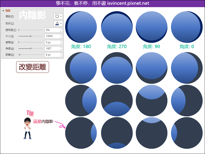 PowerPoint-陰影效果的應用