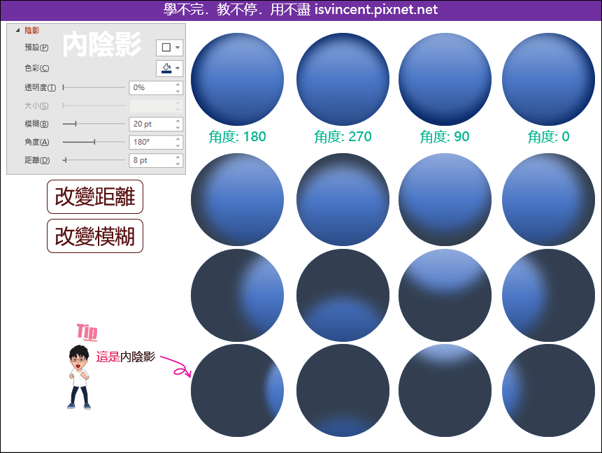 PowerPoint-陰影效果的應用