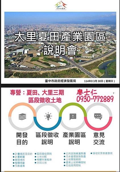 大里夏田產業園區區段徵收~一切盡在不言中~~~~