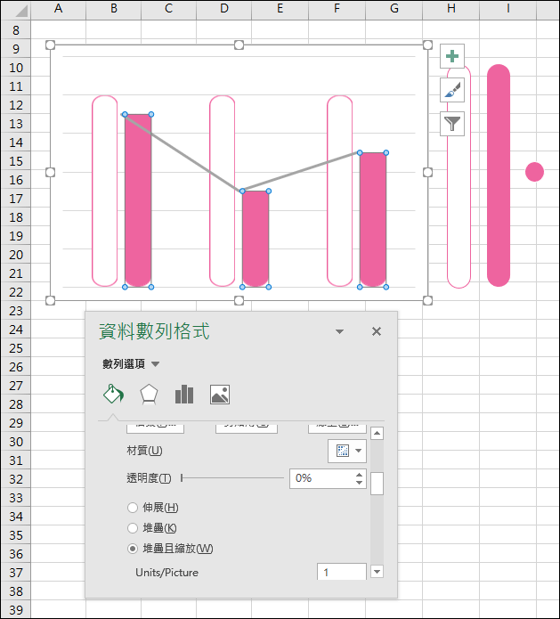 Excel-設計視覺化圖表練習