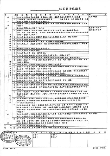 潤泰曉山青社區 - 裝潢協議書