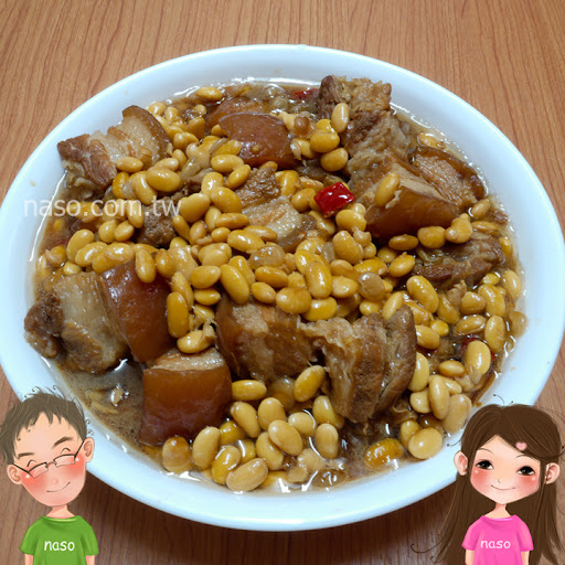 【naso食譜】紅燒黃豆控肉 (搭配自製豆芽，讚讚讚！)