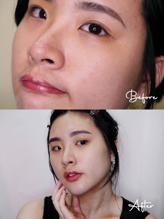 CLARINS Double serum＿before:after.jpg