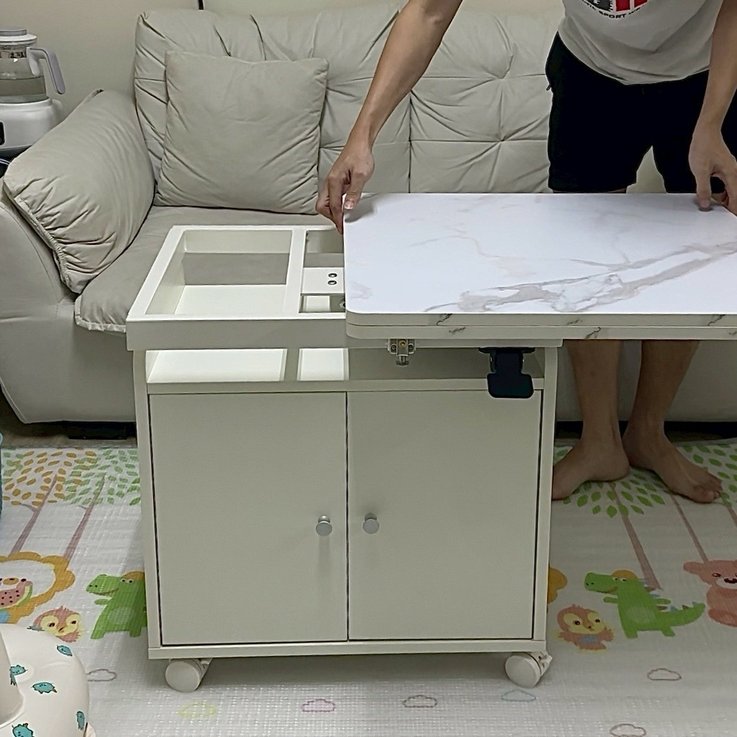 小宅爸媽的救星！一桌多用的魔法神器：慢慢家居｜免安裝-桌板可