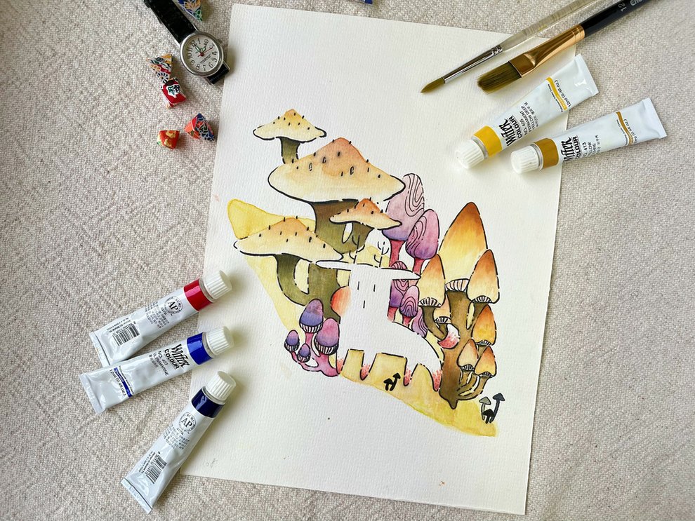 畫作-小鹿與香菇群07.JPG