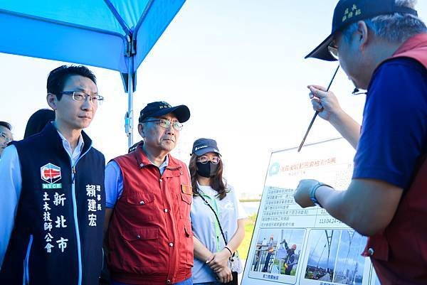 視察新月橋封閉檢測情形 侯友宜：確保安全無虞再開放通行