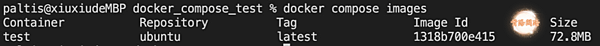 docker compose images