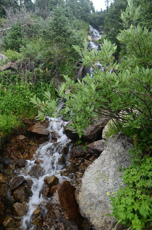 Waterfall stream on the Arapaho Pass trail (1)