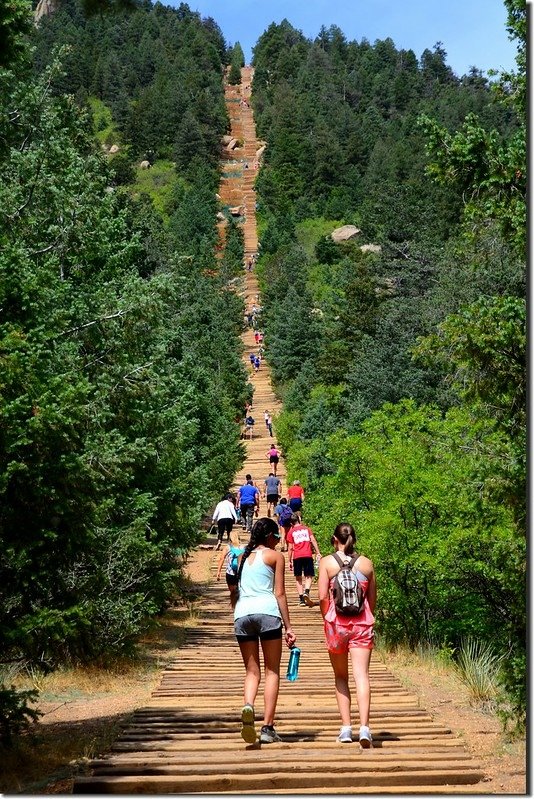 View of the Manitou Incline from the base